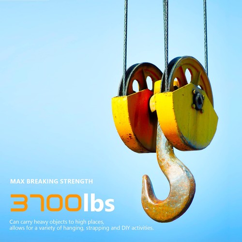 Cavo in Acciaio Inox 3/16" 500FT, 7 x 19 Fili Cavo Filo Cavo Aereo, 37... - Foto 5 di 8