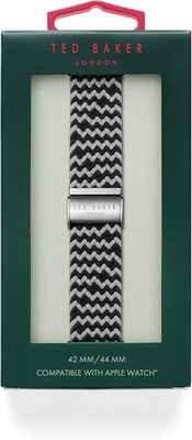 Ted Baker Black & Cream Elastic Strap for Apple Watch  (Model: BKS42S326B0)