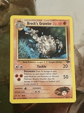 Pokemon Card Brock's Graveler 34/132 Gym Challenge Regular