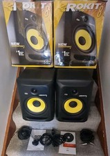 KRK Rokit 8 Pair Active 2-Way Gen 3 Studio Monitors Wired XLR/TRS Black/Yellow