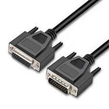 6.56FT RS232 28AWG DB26 Male Female Serial Extension Cable 3Row 26Pin Cord