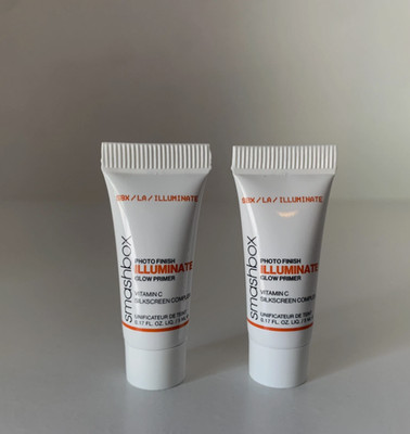 2x Smashbox Photo Finish Illuminate Glow Primer Vitamin C .17 fl oz each