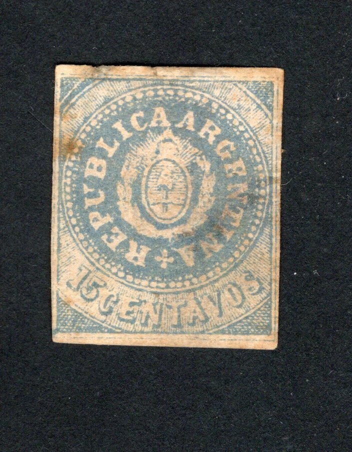 Argentina 1864 stamp Mi#7(2) used CV=6500$