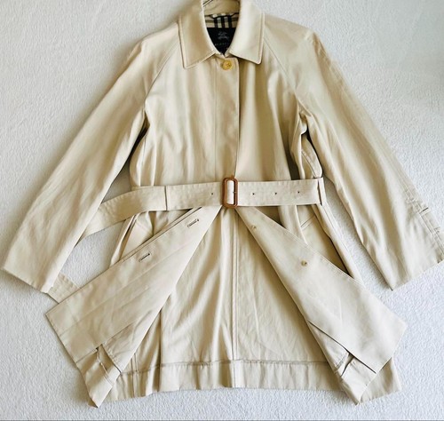 Gabardina BURBERRY LONDON Nova Check cinturón midi talla 38/US:S auténtica - Imagen 3 de 19