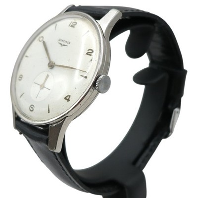 Longines Ref 23803 Vintage 38mm Steel Cream Dial Small Seconds Swiss