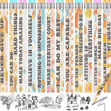 100 Pcs Retro Motivational Pencils Bulk, Inspirational School Pencils for Classr