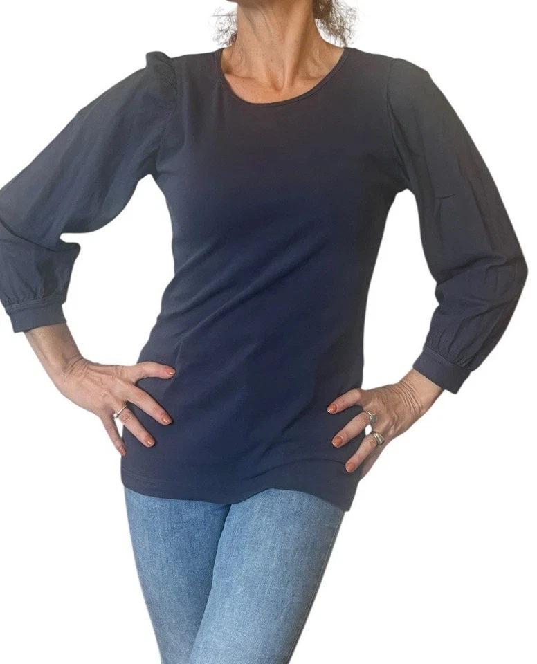 Camiseta Top Hard Tail Forever Manga 3/4 Burbuja T-158 Azul GRANDE Foto 3 de 4