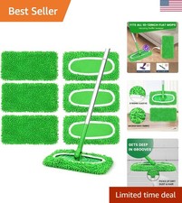6Pcs Reusable Microfiber Mop Pads Compatible with Sweeper Mop, Replacement We...