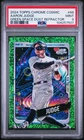 2024 TOPPS CHROME COSMIC GREEN SPACE DUST AARON JUDGE REFRACTOR /75 PSA 9 YANKEE
