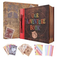 Scrapbook Photo Album 60 Page Kraft Paper DIY Travel Memory Journal Photo Book