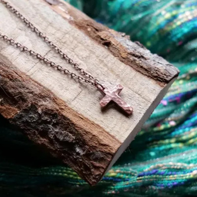 1 Pc Pure Copper Healing Cross Pendant, Ank Locket, Jewelry, Spiritual Kriya