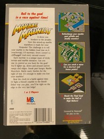 Nintendo Marble Madness NES Box and Game