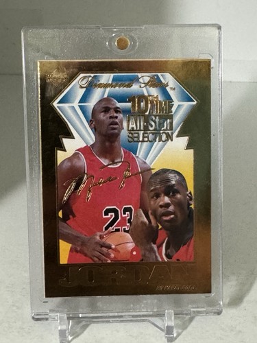Michael Jordan 1996 Upper Deck Diamond Stars 23kt. Gold Card  WITH  Certificate - Picture 13 of 13