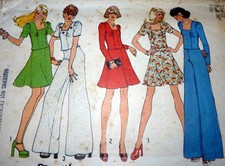 LOVELY VTG 1970s TOP DRESS PANTS McCALLS Sewing Pattern 12/34