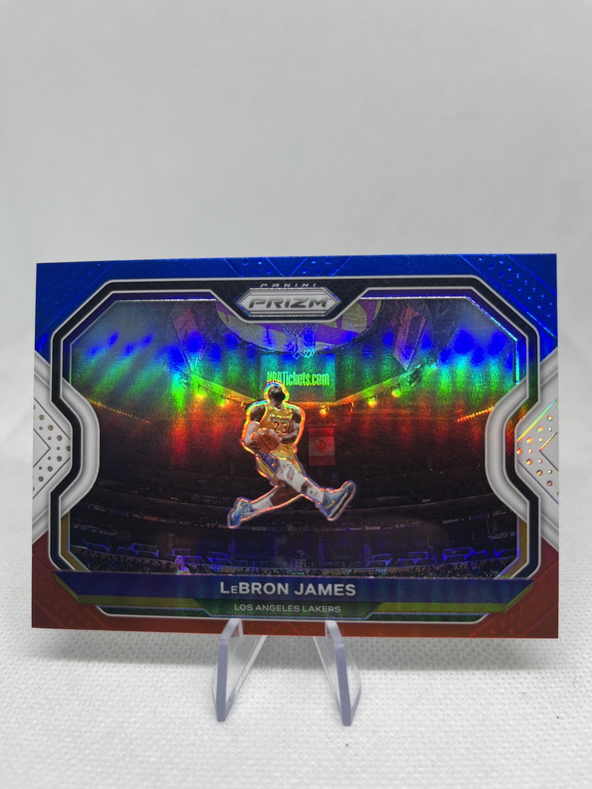 2020-21 Panini Prizm - LeBron James Red White Blue Lakers Kobe Dunk SP Insert 💎