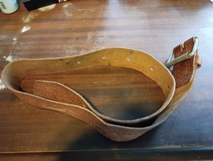 Vintage Rooster R 603 Leather Tool Work Belt Brown Contractor