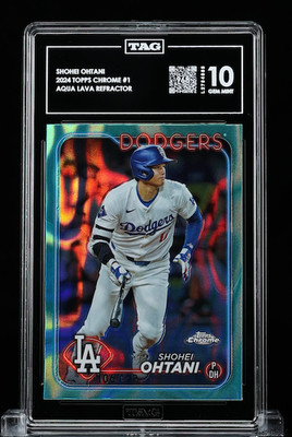 2024 Topps Chrome - Shohei Ohtani #1 Aqua Refractor /199 -- GEM MINT TAG 10 !!