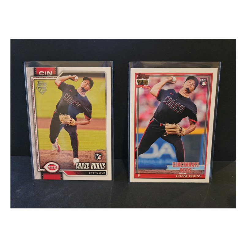 Topps 2026 Chase Burns Rookie Base #312 & 1991 T91-73