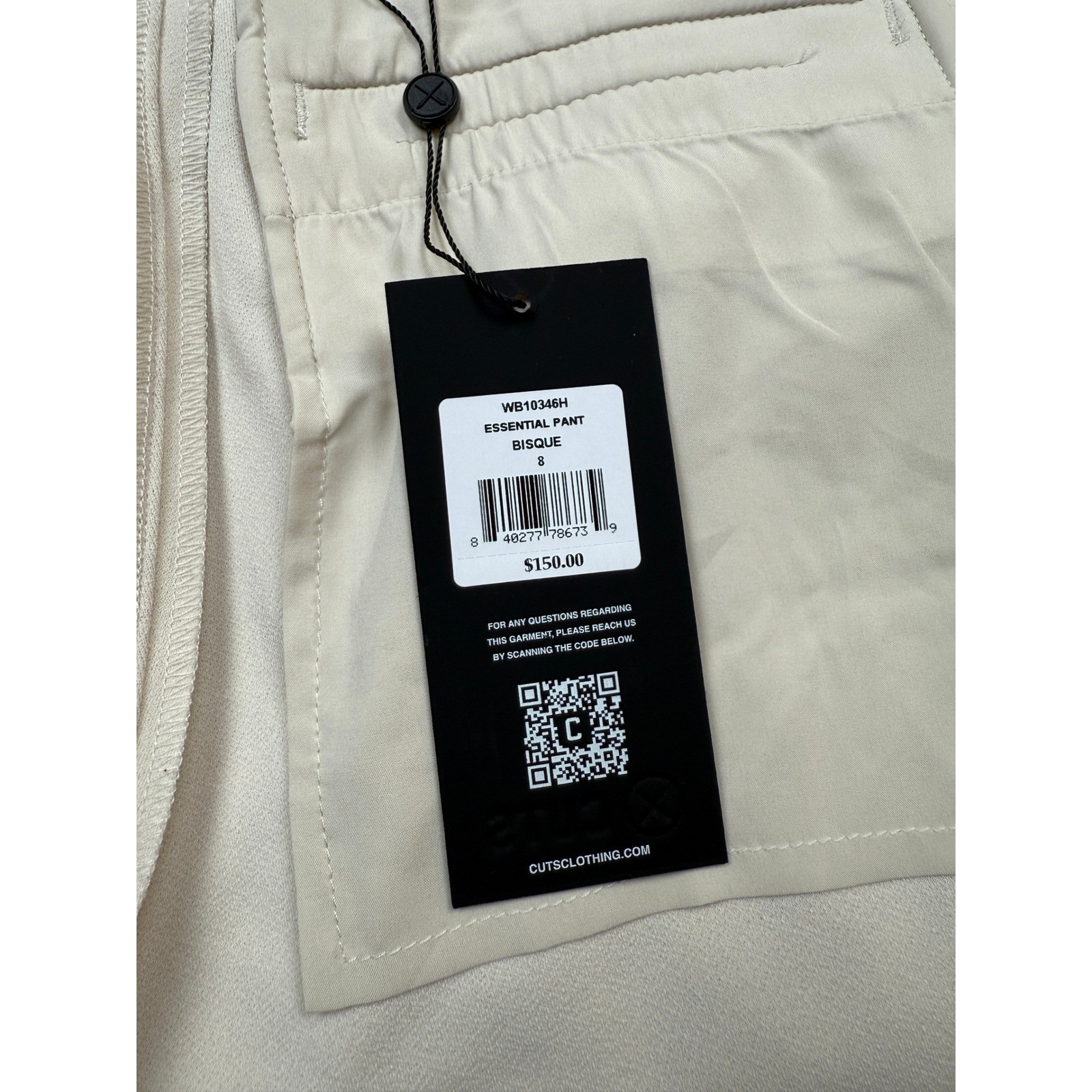 NWT CUTS Essential Pant Womens 8 Beige Bisque Pleated Wide Leg Trousers Stretch thumbnail 20