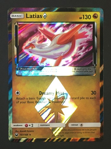 Pokemon TCG Latias 107/168 Prism Star Holo Rare SM - Celestial Storm LP - Picture 1 of 3