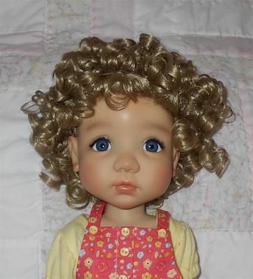 Monique LANEY Doll Wig SIZE 10/11 BLONDE Full Head of Short Ringlets & Bangs NWT