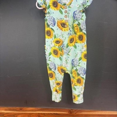 18-24m Posh peanut jumpsuit. Sunflower print 