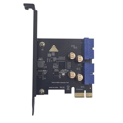 PCI-E-zu-USB-3.0-Dual-19-PIN-Anschluss-Erweiterungskarte PCIe 2.0 X1 19P fü3796