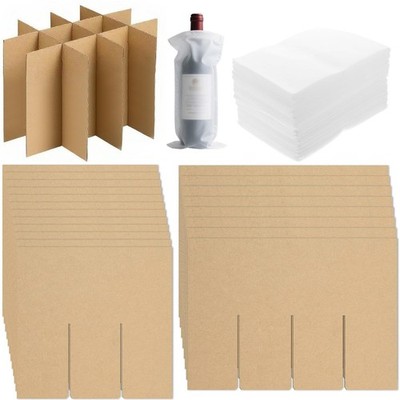 4-Pack Glassware Protection Set，Glassware Dish Packing Boxes Corrugated Divid...