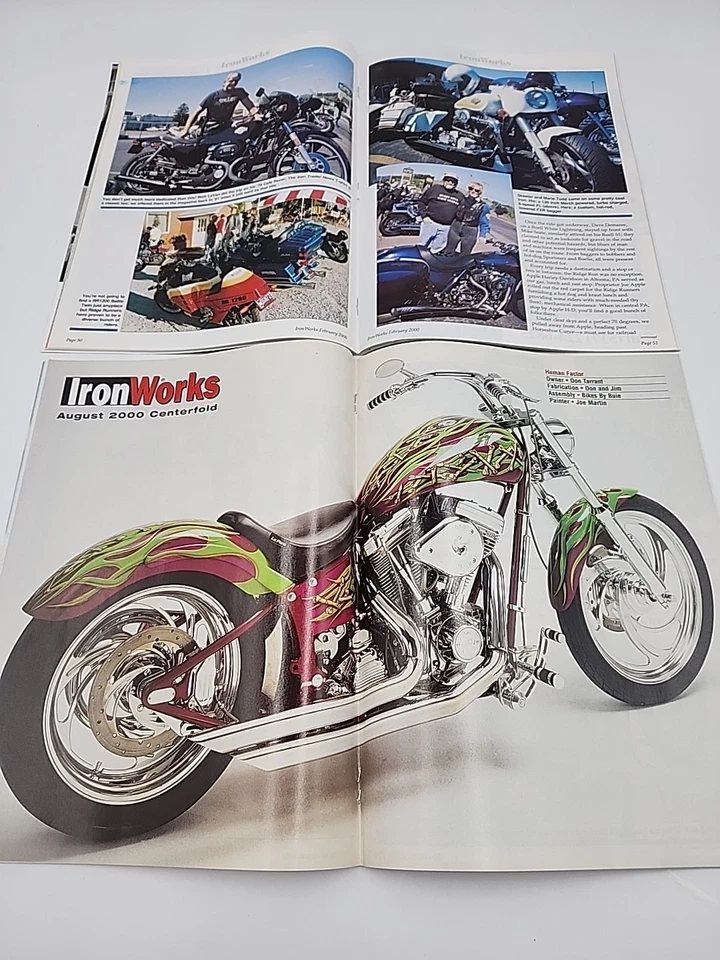 IronWorks Harley Davidson Magazine Lot Vintage 2000s w/ Centerfolds Intact MINT! - Image 4 of 4