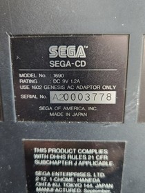 Sega CD Model 1 MK-1690 Console & Sega Genesis HD Mk-1601 SET UN-TESTED