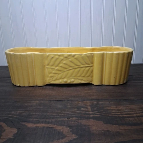 Vintage Brush USA McCoy Pottery 4-15 Yellow Window Planter RARE...