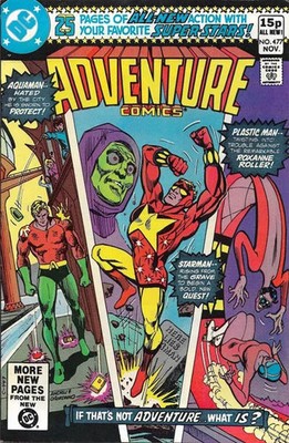Adventure Comics (1938) # 477 UK Price (6.5-FN+) Aquaman, Plastic Man, Starma...