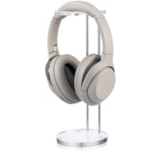 Acrylic Headphone Stand Headset Holder for Desk Clear Universal Round Display