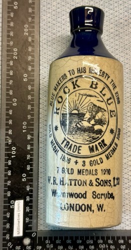 A++ 1900 Blue Top Ginger Beer - Rock Blue - Pictorial Seaside Scene (K247) - Picture 10 of 11