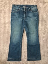 Wrangler Retro Jeans Womens 32x32 Mae Mid Rise Trouser Flare Dark Wash Western