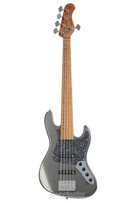 Sadowsky MetroExpress Vintage JJ 5-string Bass Guitar - Solid SIlver Metallic,