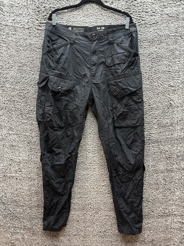 G-Star Raw Jungle Relaxed Tapered Cargo Pant Dark Black Mens Size 34 x 36