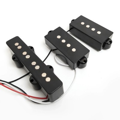 4-String Electric Bass Guitar Pickups Humbucker Open Bass Pickup PB JB Black