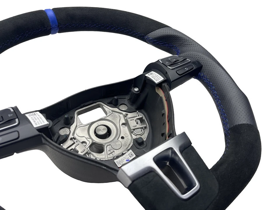 AUSTAUSCH Lenkrad Leder Alcantara Vw EOS Golf 6 5K Plus Multifunktion Abgeflacht - Bild 2 von 4