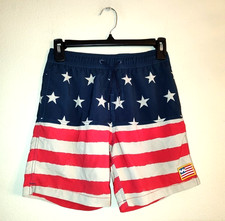 Pre owned Kids Boys Billabong Recycler Layback American Flag Shorts Size S / P