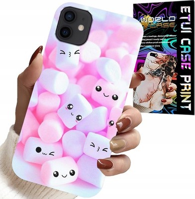 Hülle für iPhone 13 Mini - süßes Marshmallow-Muster, Cover, Rückseite