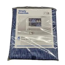 Simply Essential Mesh Shoe Boxes - Blue Storage Containers Organization Bins