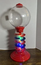 SWEET N FUN 22" Tall LIGHT & SOUND SPIRAL GUMBALL MACHINE CANDY BANK, Tested