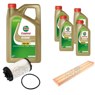 FEBI Inspektionspaket 9L Castrol EDGE Titanium FST 5W-30 LL für Porsche