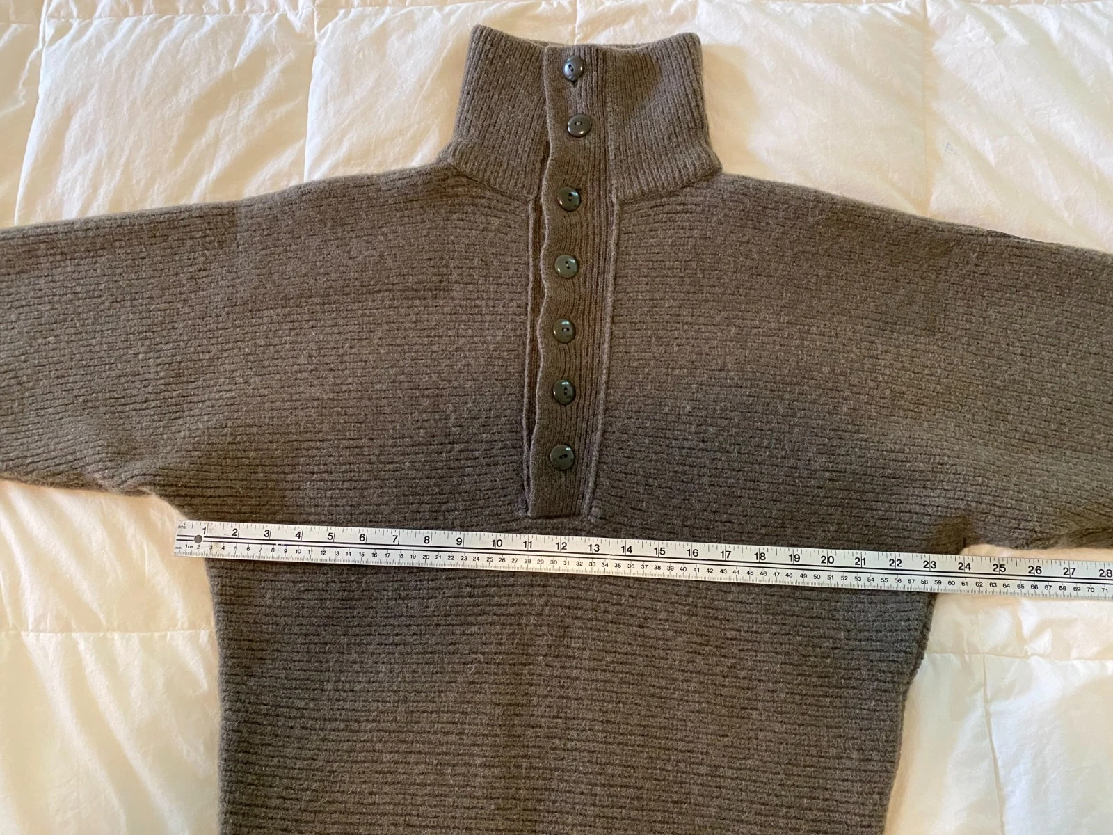 Genuine Austrian Military Issue Bundesheer Pure Wool Green Sweater Men's Large