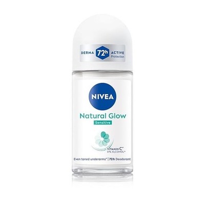 NIVEA Women Deodorant Roll On, Whitening Sensitive, for 72h Protection, 50ml
