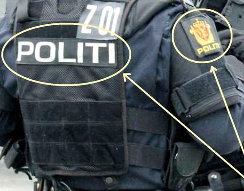 DISFRAZ DE VESTIDO ELEGANTE Policía noruega Politi-og lensmannsetten POLITI velkrö Set - Imagen 1 de 12