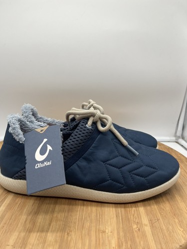 NEW OLUKAI MAHIKI Moonlit Ocean Slipper Sneaker Indoor/Outdoor Wear Sz W11 $120