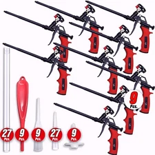 Pack Luft Professional Expanding Spray Foam Gun (9 Guns + 81 Tips and Tools)