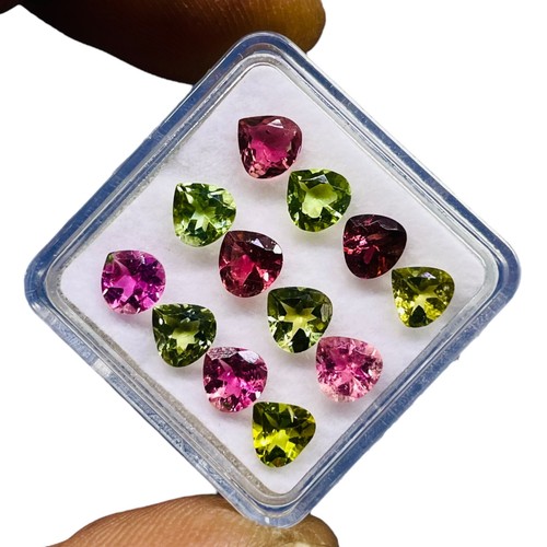 VVS 12 Pcs Natural Tourmaline 5mm Pear Cut Loose Untreated Gemstones 4.77 Cts - Picture 2 of 8